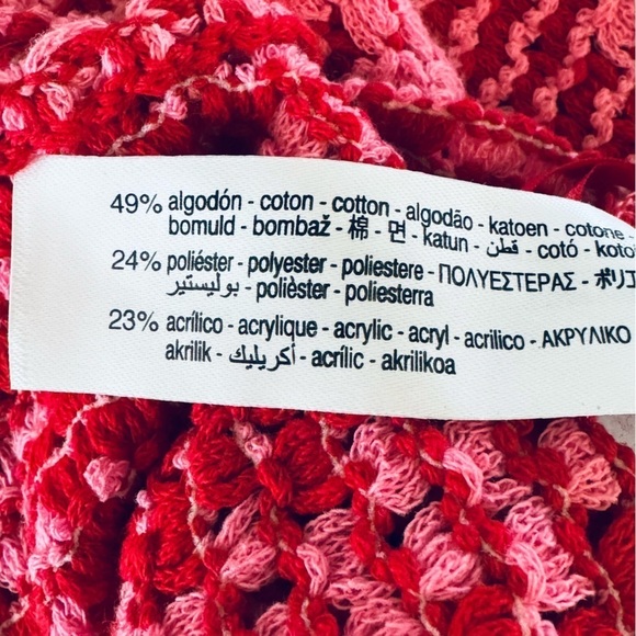 ZARA Bloggers Fav Textured Knit Bodysuit Bloggers Favorite Size L Pink & Red NEW - Picture 6 of 6